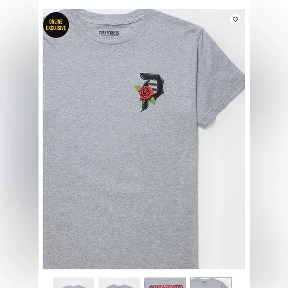 PRIMITIVE x Guns N' Roses Bones Mens Tee - Picture 3 of 4